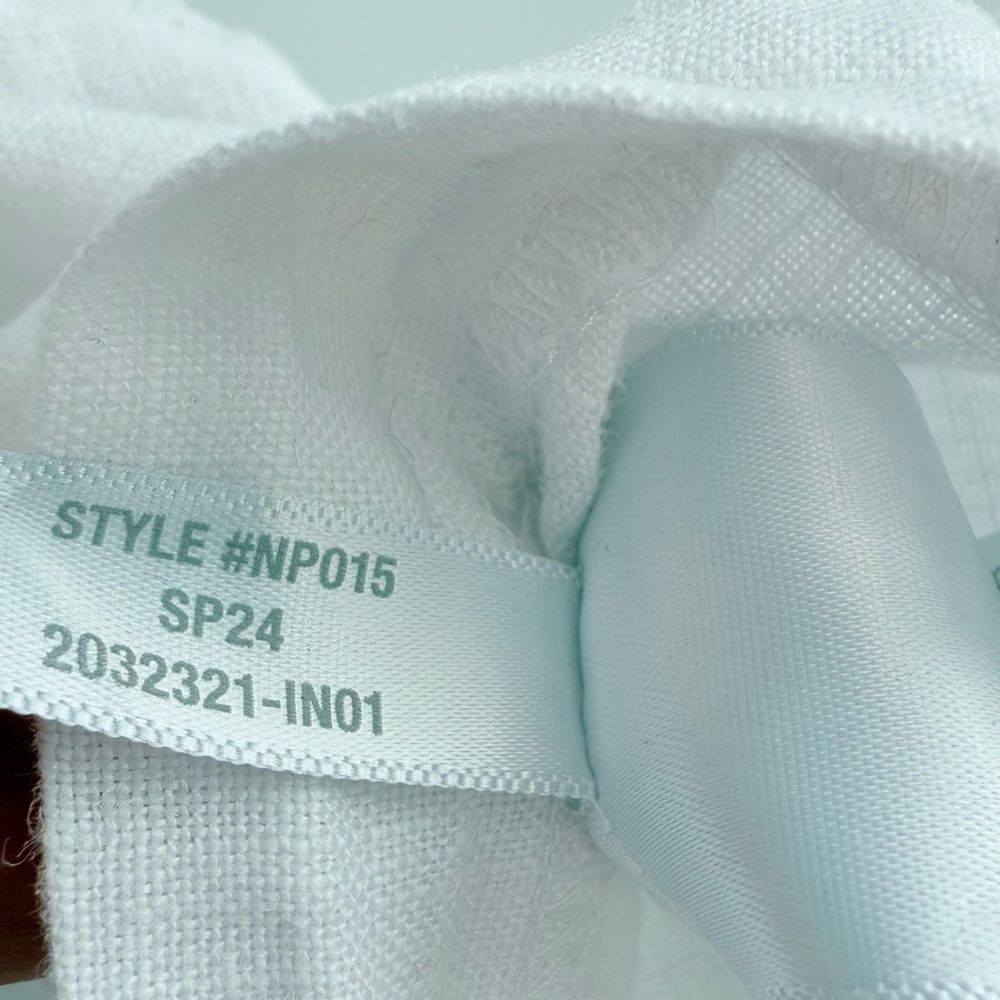 Madewell Scoopneck Crop Tank in 100% Linen Eyelet White 4 Sleeveless Boho NP015 - Picture 10 of 14